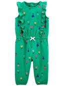 Green - Baby Floral Jumpsuit