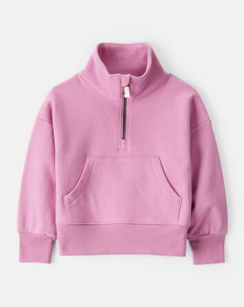 Toddler Girl DayDream Fleece Long-Sleeve Quarter-Zip Pullover Sweatshirt - Pink, 