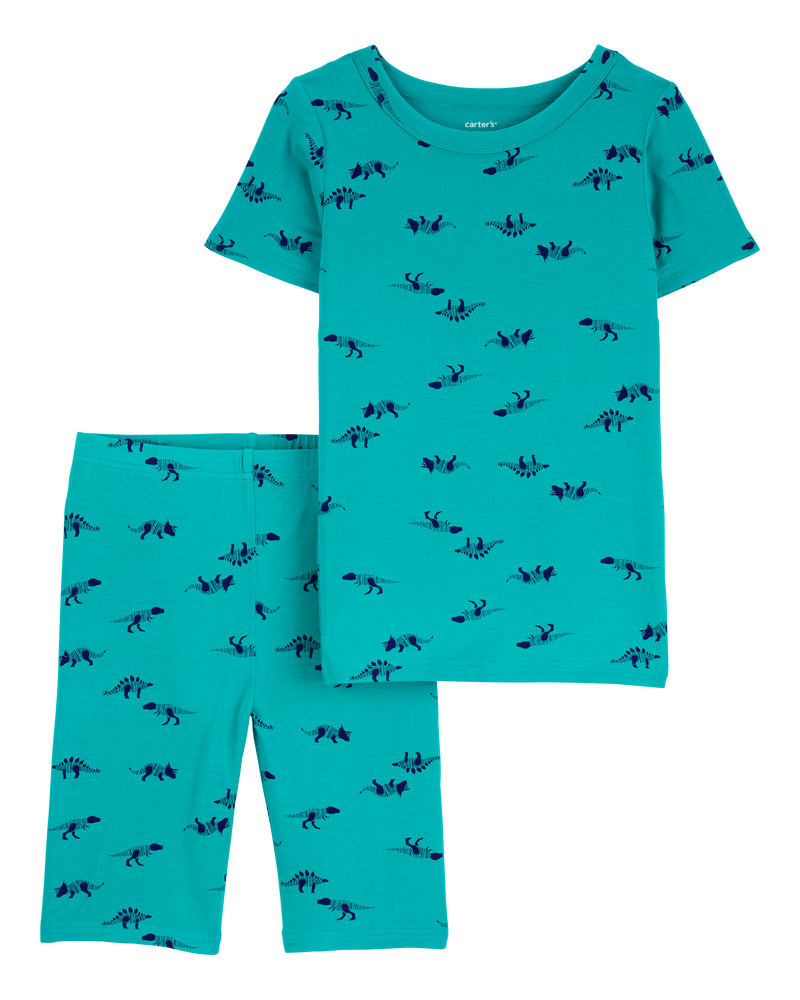 Kid 2-Piece Dinosaur PurelySoft Pajamas, image 1 of 4 slides