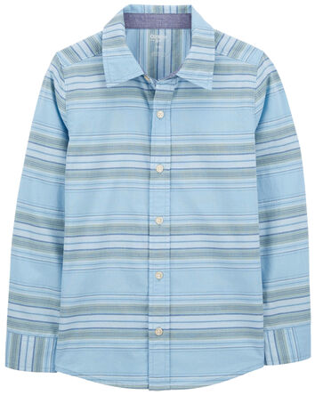 Kid Baja Stripe Button-Front Shirt, 