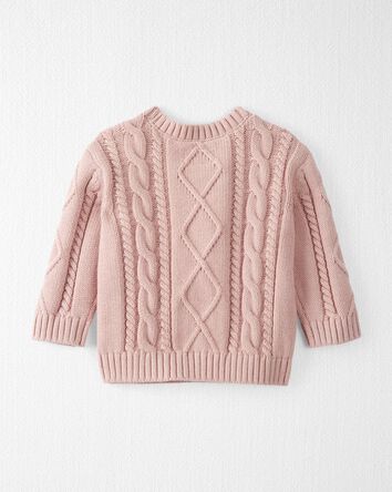 Baby Organic Cotton Cable Knit Sweater, 