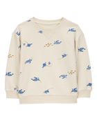 Baby Sea Print Knit Pullover - Cream, image 1 of 3 slides