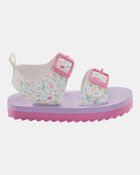 Toddler Casual Floral Sandals - Pink/White, image 2 of 7 slides