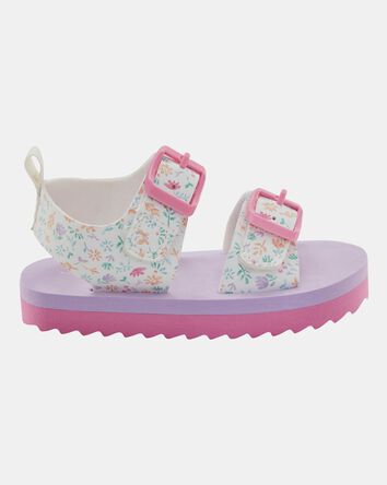 Toddler Casual Floral Sandals - Pink/White, 