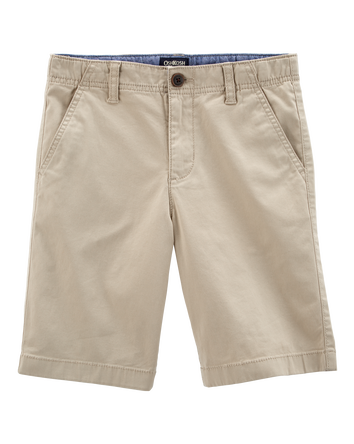 Kid Stretch Chino Uniform Shorts - Khaki, 