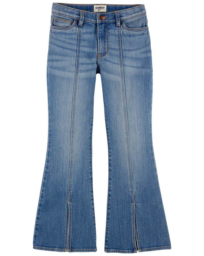 Kid High-Rise Split Hem Iconic Denim Jeans, image 1 of 6 slides