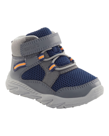  Every Step® First Walker  High-Top Athletic Sneakers - Grey/Navy, 