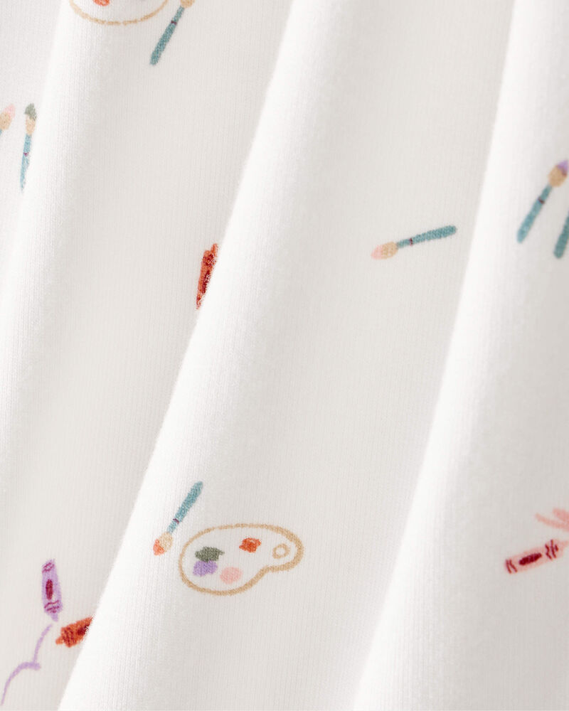 Baby Girl Paint Print PurelySoft Long-Sleeve Multipack Bodysuits - White/Purple, image 3 of 7 slides