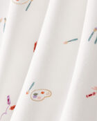 Baby Girl Paint Print PurelySoft Long-Sleeve Multipack Bodysuits - White/Purple, image 3 of 7 slides