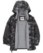 Toddler Camo Print Fleece-Lined Midweight Utility Jacket
, image 2 of 3 slides