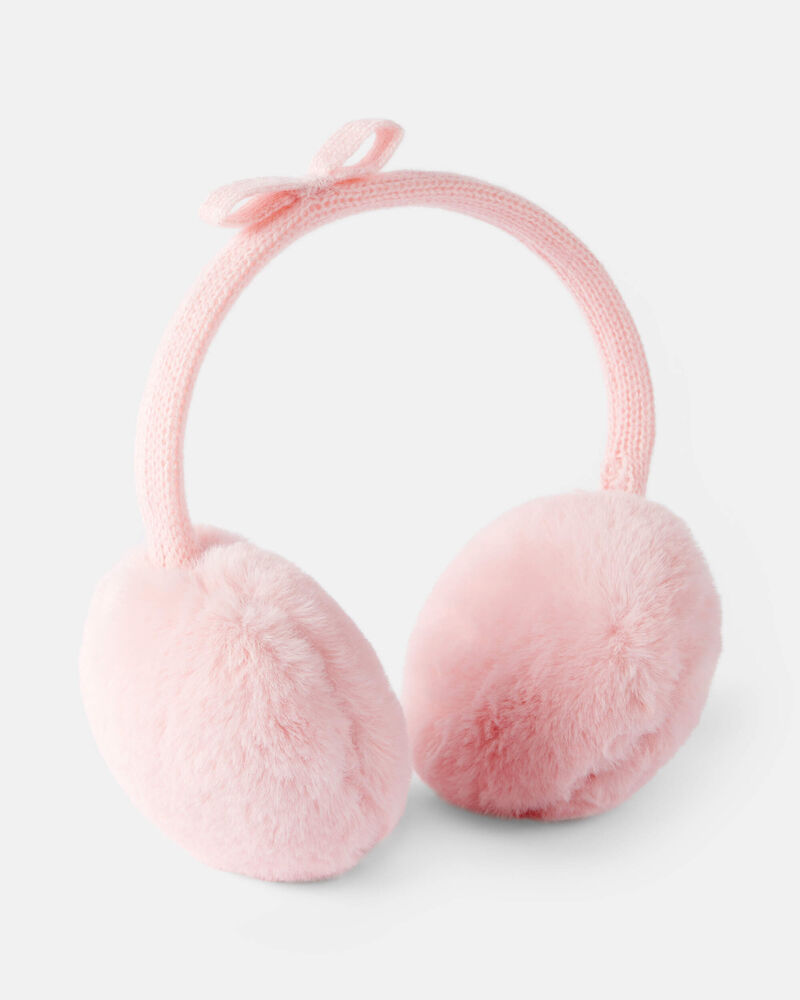Girls Bow Earmuffs - Pink, image 1 of 2 slides