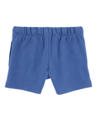 Baby Pull-On French Terry Shorts - Blue, image 2 of 4 slides