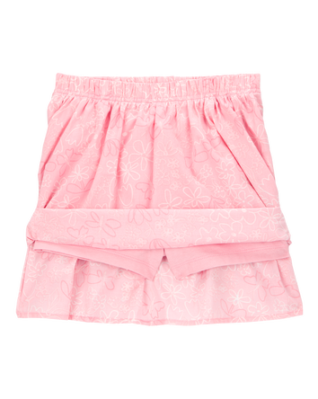 Kid 2-Piece Print Skort Set - Pink, 
