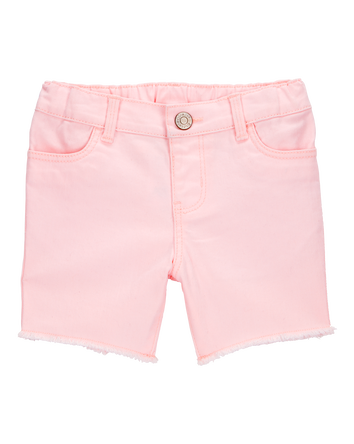 Toddler Iconic Denim Shorts: Frayed Hem - Pink, 