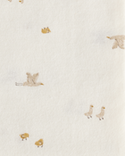 Baby 4-Pack Stork Print Receiving Blankets - Yellow, image 2 of 5 slides