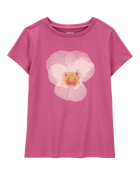 Kid Tropical Flower Short-Sleeve Graphic Tee - Pink, image 1 of 3 slides