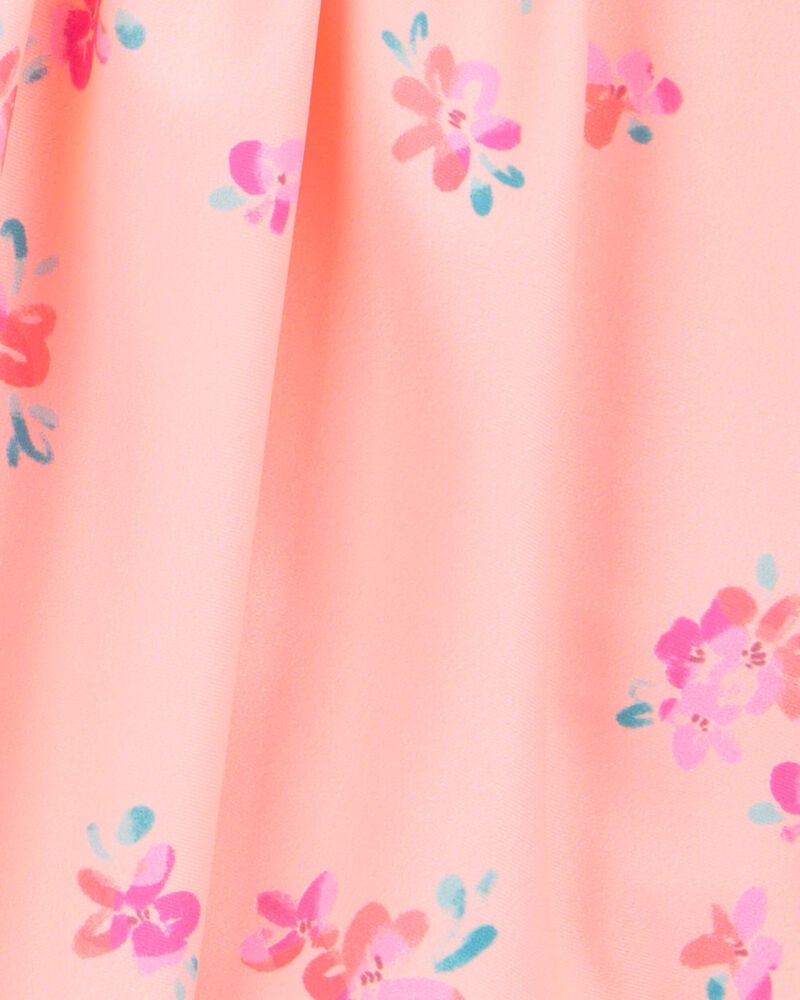 Toddler Floral Active Pull-On Skort - Orange, image 3 of 4 slides