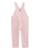 Toddler Knit Denim Hickory Stripe Overalls - Pink, image 2 of 4 slides
