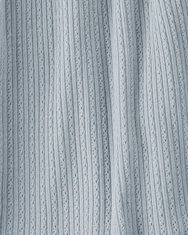 Baby Pointelle-Knit Bodysuit Dress Made with Organic Cotton in Slate, image 3 of 5 slides
