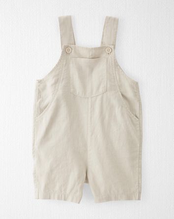 Toddler Linen Blend Shortalls Made With LENZING™ ECOVERO™ , 