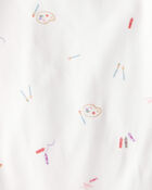 Baby Girl Paint Print PurelySoft Long-Sleeve Multipack Bodysuits - White/Purple, image 5 of 7 slides