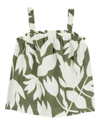 Baby Tropical Floral Sleeveless Tank - Green, image 1 of 3 slides