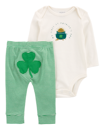 Baby 2-Piece St. Patrick's Day Bodysuit Pant Set, 
