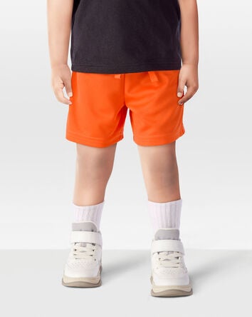 Toddler Active Mesh Shorts - Orange, 