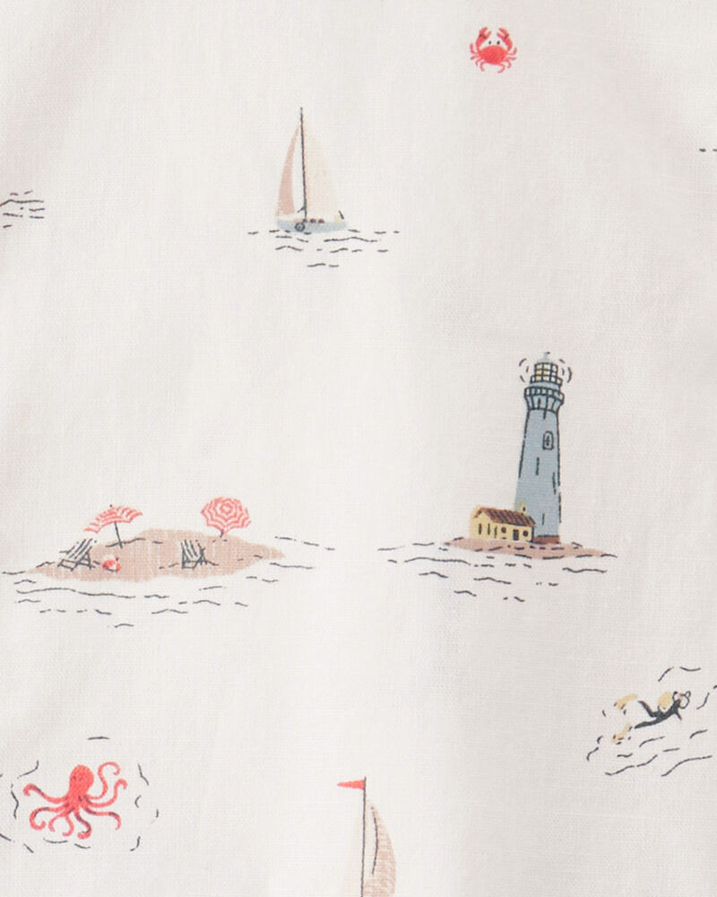 Toddler 2-Piece Set Made with Organic Cotton in Coastal Vacation Print, image 5 of 6 slides