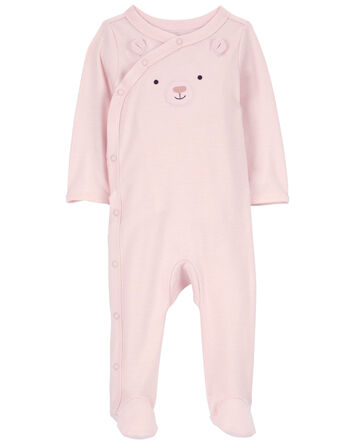 Baby Bear Snap-Up Cotton Sleep & Play Pajamas, 