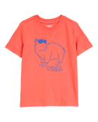 Toddler Capybara Short-Sleeve Graphic Tee - Red, image 1 of 3 slides