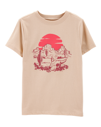 Kid Desert Landscape Short-Sleeve Graphic Tee - Khaki, 