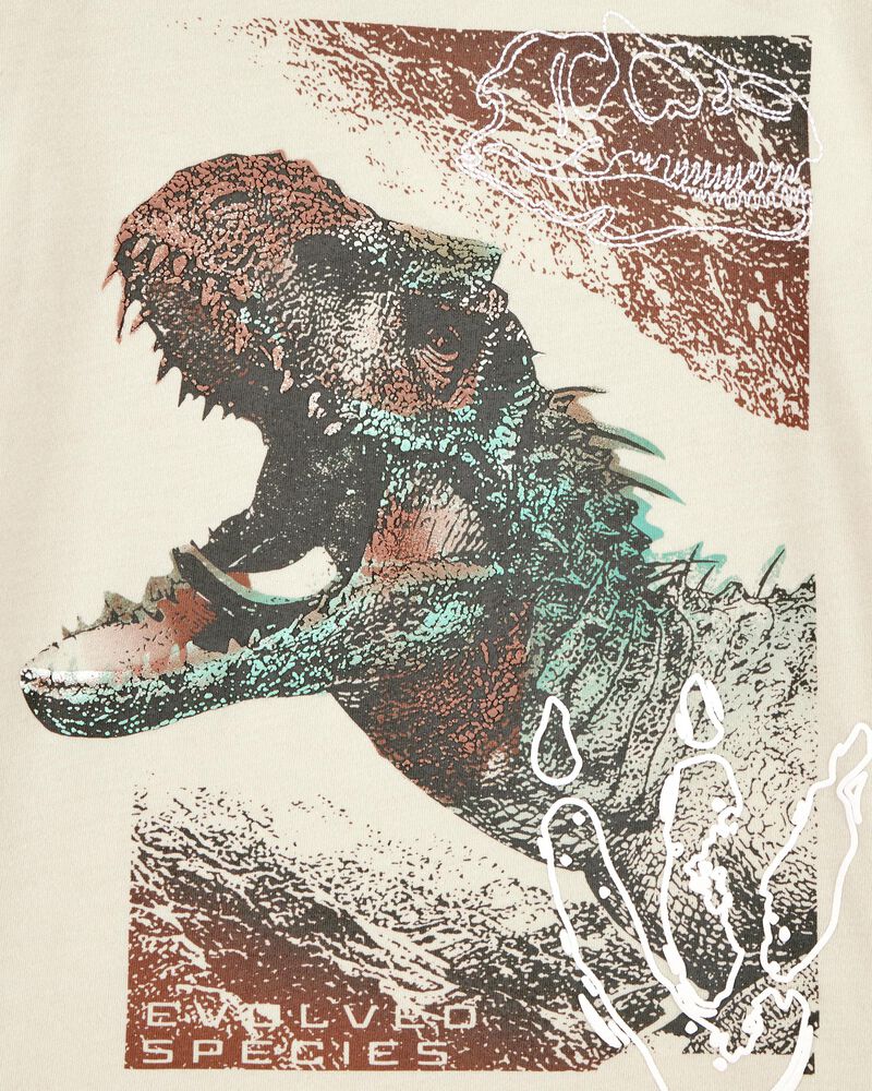 Kid 2-Piece Dinosaur Tee & Shorts Outfit Set, image 3 of 6 slides
