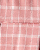 Kid Plaid Pleated Pull-On Skort - Pink, image 3 of 4 slides