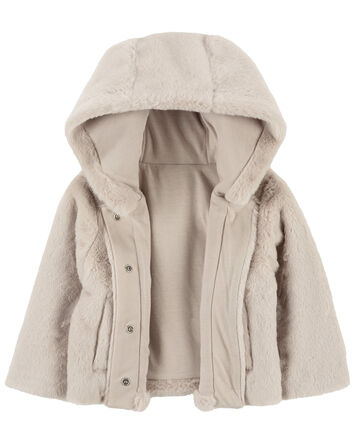 Baby Faux Fur Hooded Jacket, 