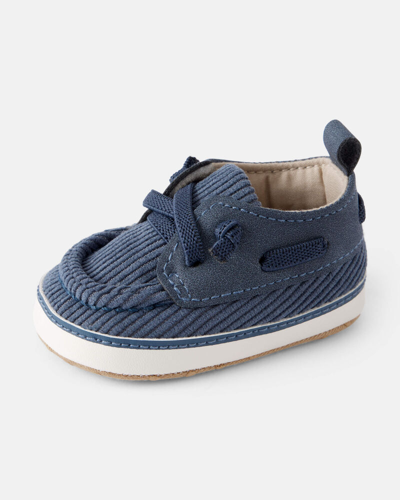 Baby Boy Corduroy Boat Shoes - Blue, image 6 of 6 slides