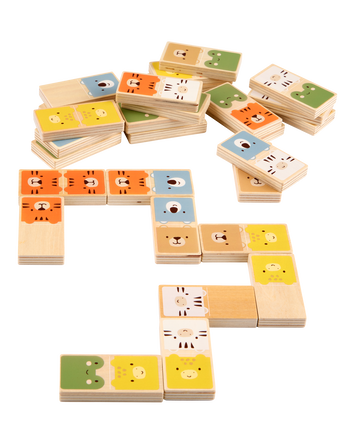 Baby Animal Wooden Domino Set, 