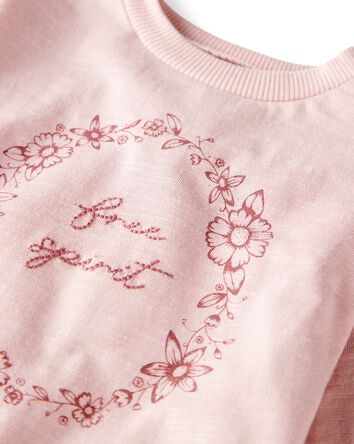 Baby Girl Organic Cotton Free Spirit Long-Sleeve Jersey Tee, 