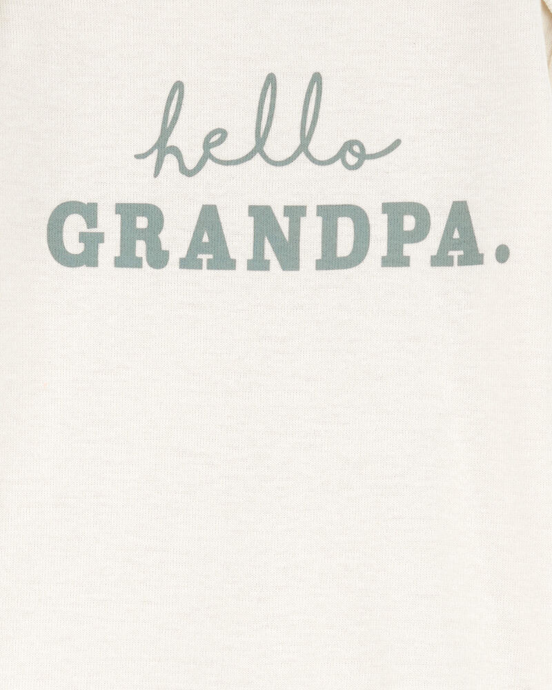 Baby Hello Grandpa Announcement Bodysuit, image 2 of 4 slides