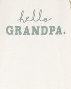 Baby Hello Grandpa Announcement Bodysuit, image 2 of 4 slides