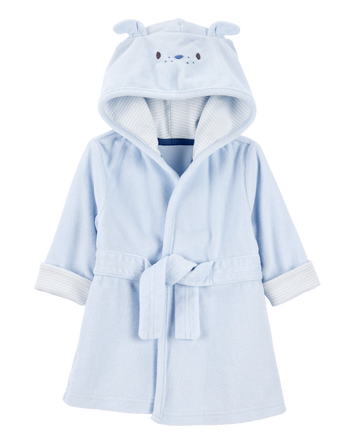 Baby Dog Hooded Terry Robe - Blue, 