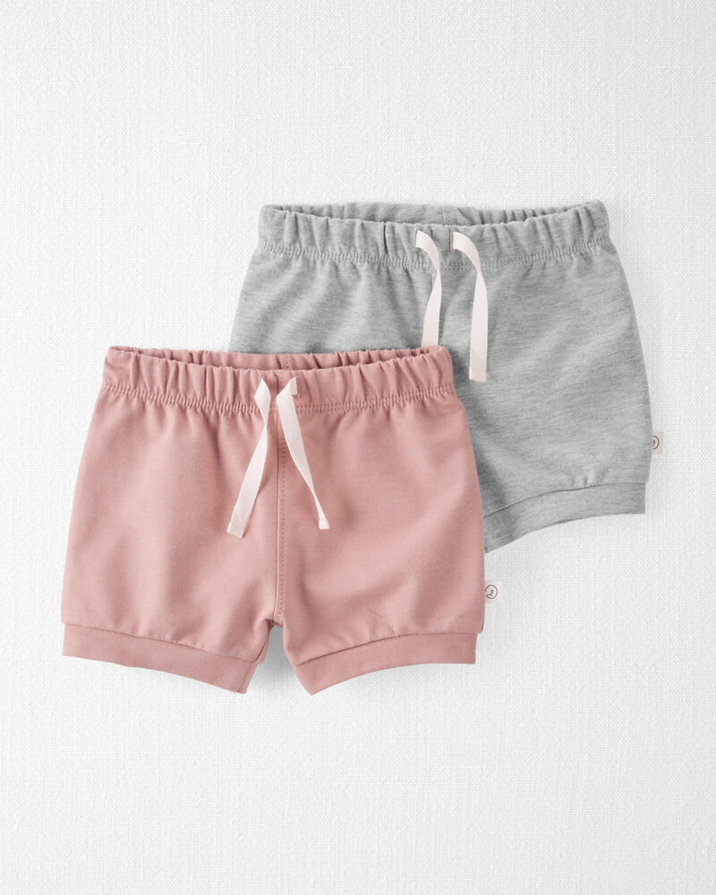 Baby 2-Pack Organic Cotton Shorts, image 1 of 3 slides