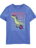 Blue - Kid Alligator Graphic Tee
