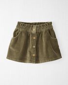 Toddler Organic Cotton Corduroy Button-Front Skirt, image 1 of 4 slides