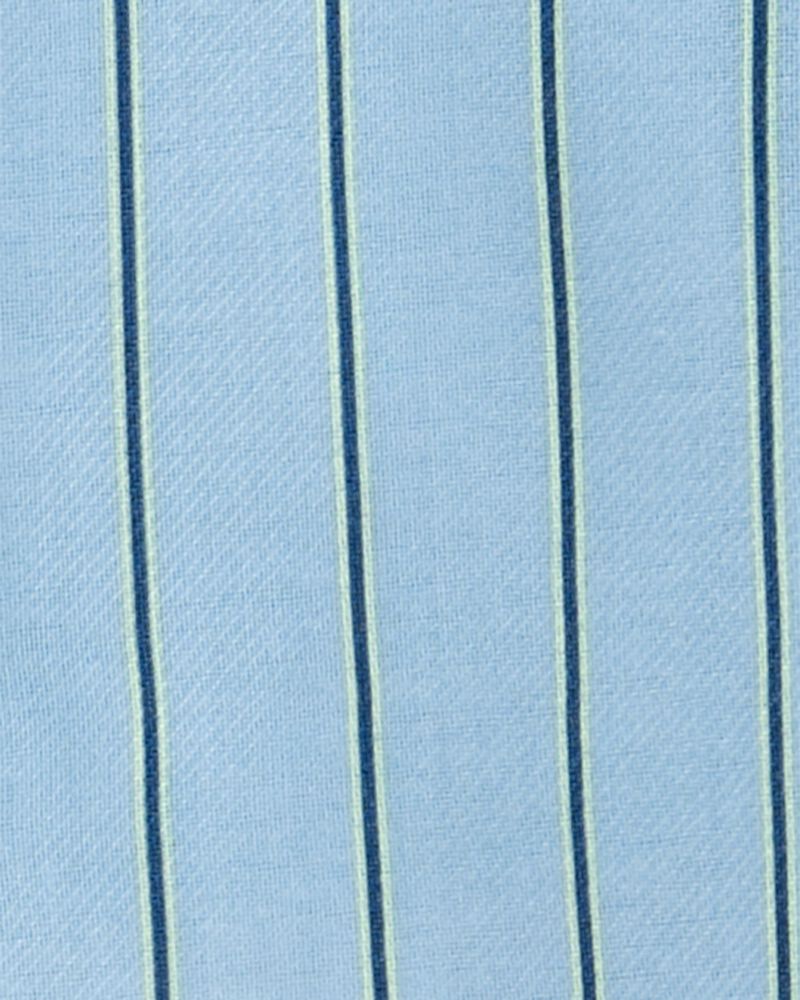 Kid Striped Loose Fit 2-Piece Pajamas - Blue, image 2 of 3 slides
