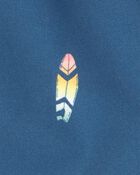 Kid Surfboard-Print Pull-On Swim Trunks, image 3 of 4 slides