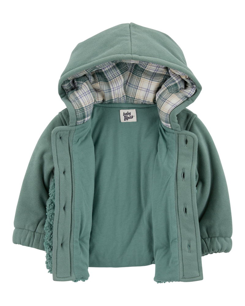 Baby Quilted Sherpa Jacket - Green, image 2 of 4 slides