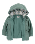 Baby Quilted Sherpa Jacket - Green, image 2 of 4 slides