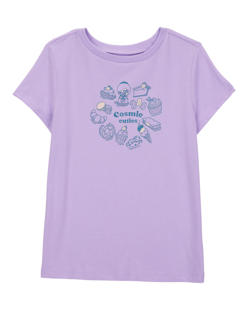 Kid Cosmic Cuties Short-Sleeve Graphic Tee - Purple, image 1 of 3 slides