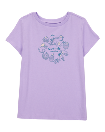 Kid Cosmic Cuties Short-Sleeve Graphic Tee - Purple, 